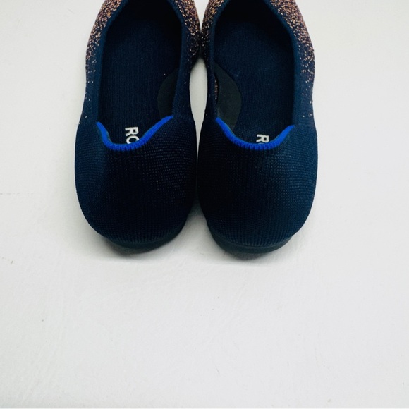 Rothy's Women's rose gold sparkly midnight metallic & navy ombre size 9. - Picture 6 of 8